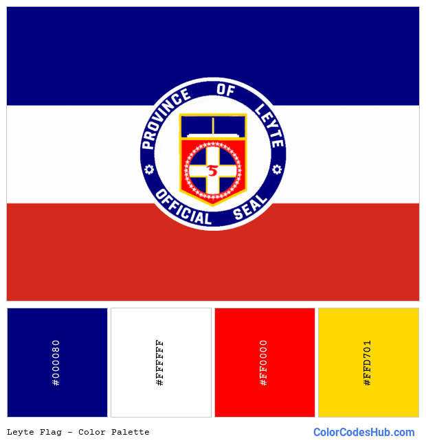 Leyte flag color palette