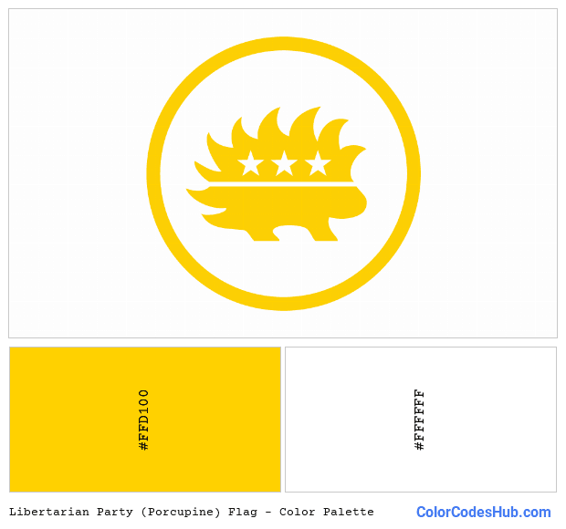 Libertarian Party (Porcupine) flag color palette