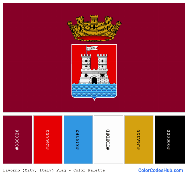Livorno (City, Italy) flag color palette