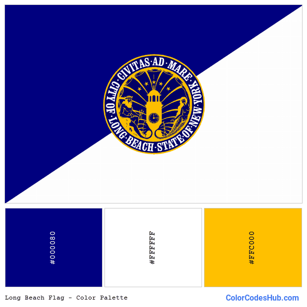 Long Beach flag color palette
