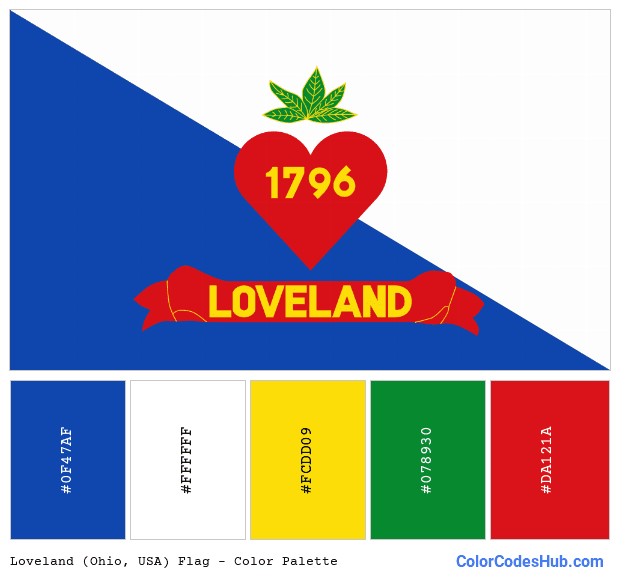 Loveland (Ohio, USA) flag color palette