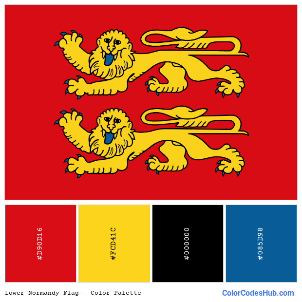 Lower Normandy flag color palette