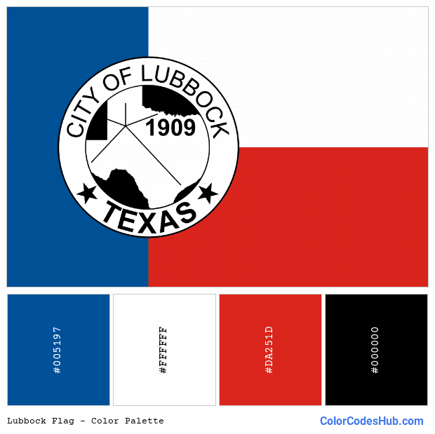 Lubbock flag color palette