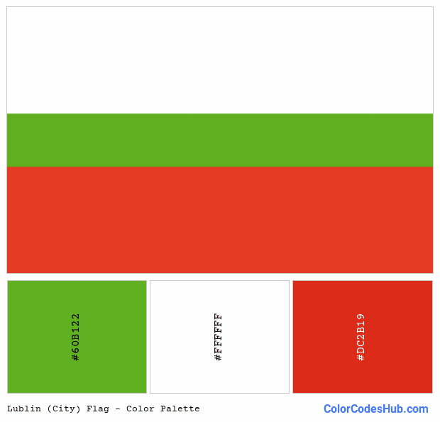 Lublin (City) flag color palette