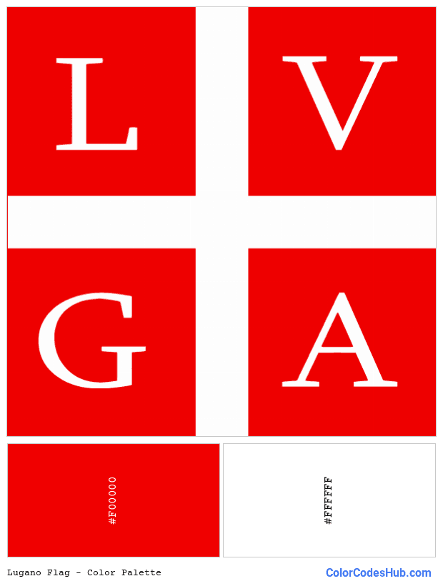 Lugano flag color palette