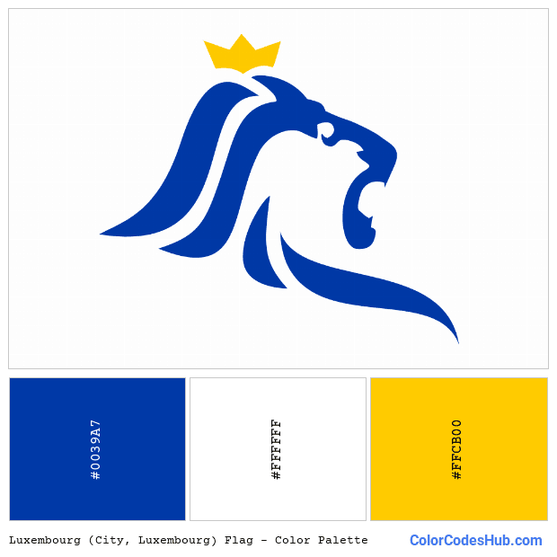 Luxembourg (City, Luxembourg) flag color palette