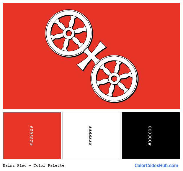 Mainz flag color palette