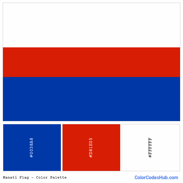 Manatí flag color palette