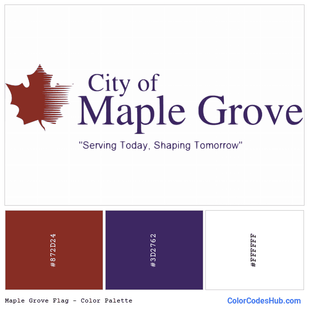 Maple Grove flag color palette