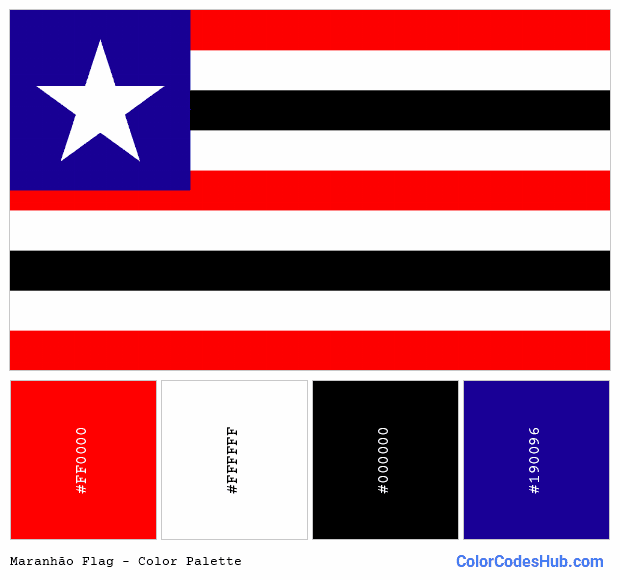 Maranhão flag color palette