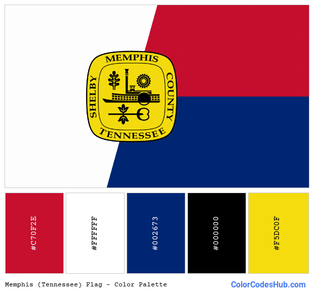 Memphis (Tennessee) flag color palette