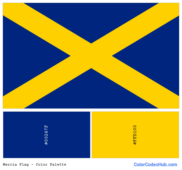 Mercia flag color palette