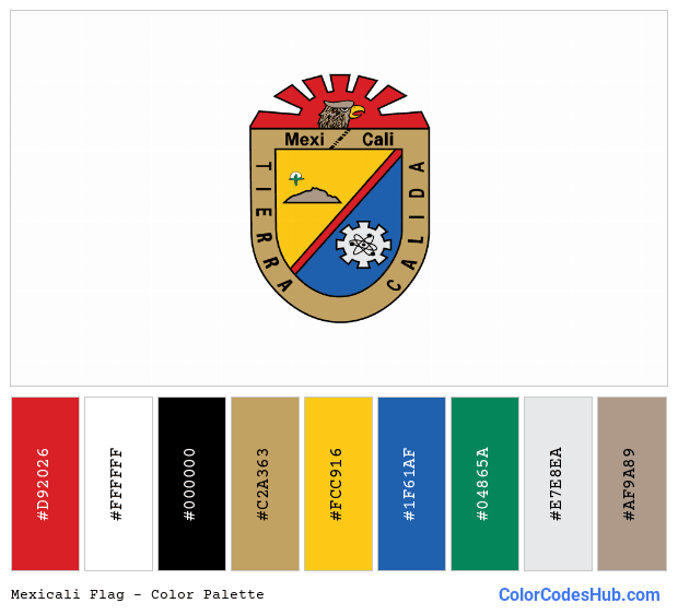 Mexicali flag color palette