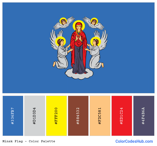 Minsk flag color palette