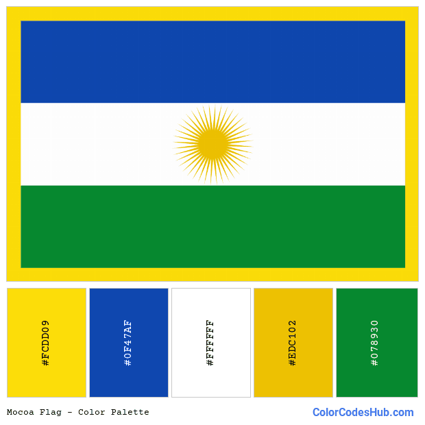 Mocoa flag color palette