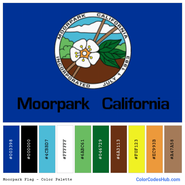 Moorpark flag color palette