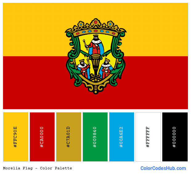 Morelia flag color palette