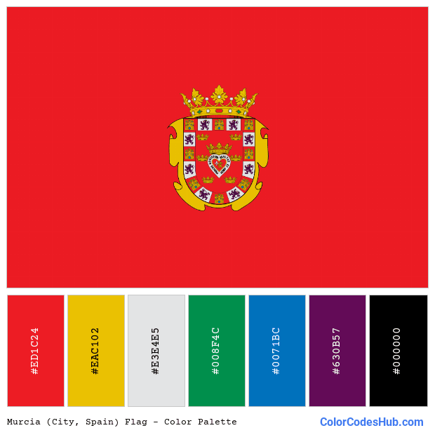 Murcia (City, Spain) flag color palette