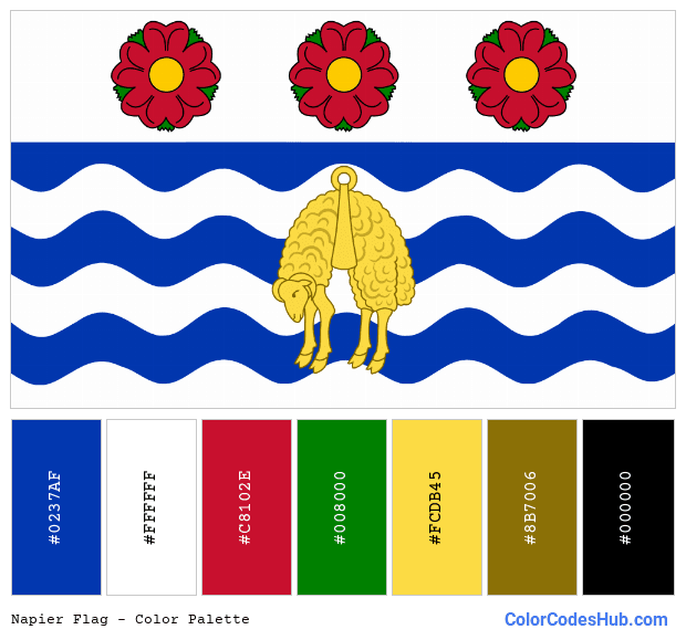 Napier flag color palette