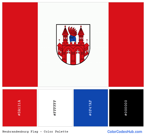 Neubrandenburg flag color palette
