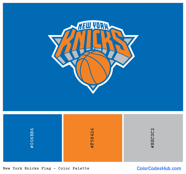 New York Knicks flag color palette