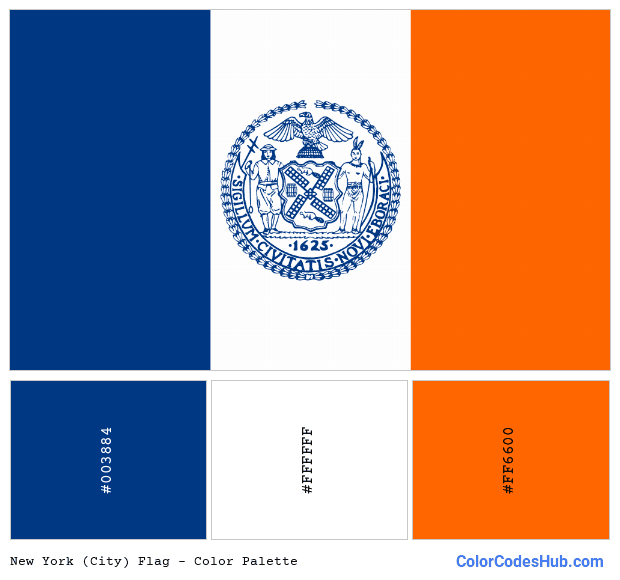 New York (City) flag color palette