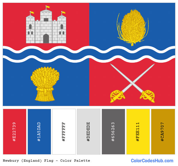Newbury (England) flag color palette