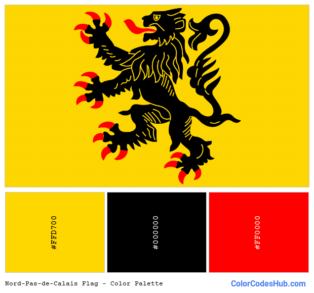 Nord-Pas-de-Calais flag color palette