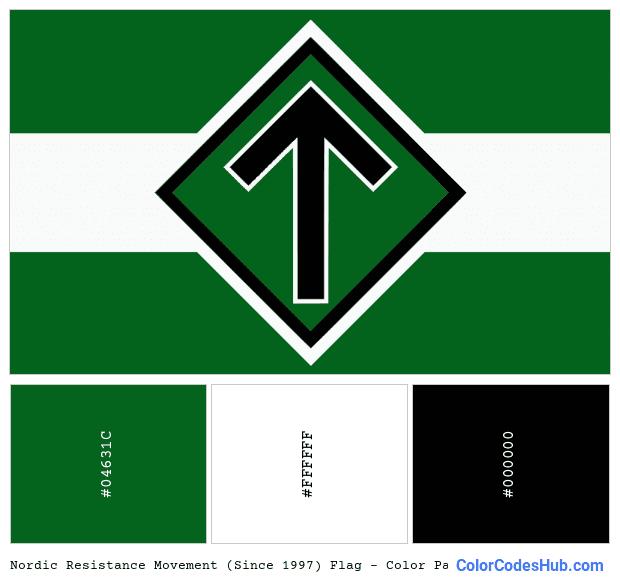 Nordic Resistance Movement (Since 1997) flag color palette