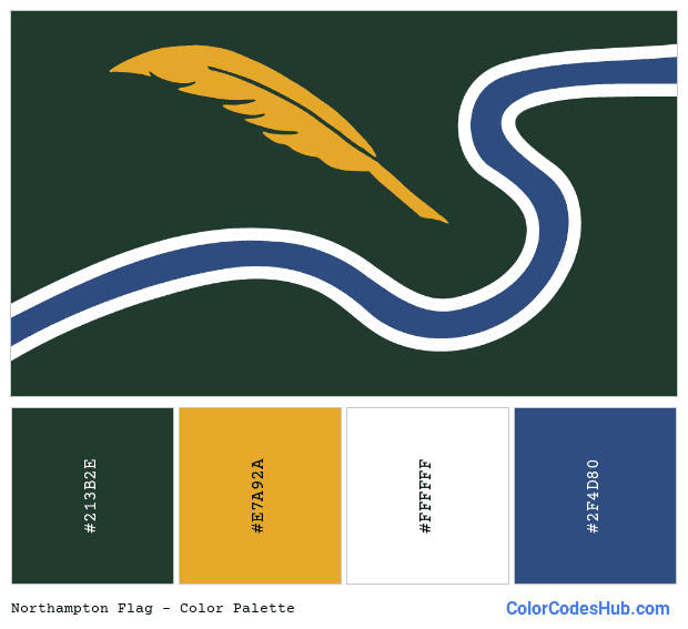 Northampton flag color palette