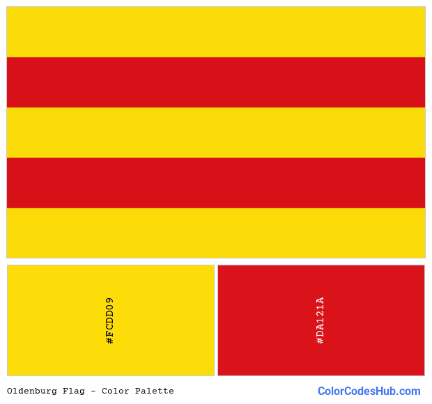 Oldenburg flag color palette