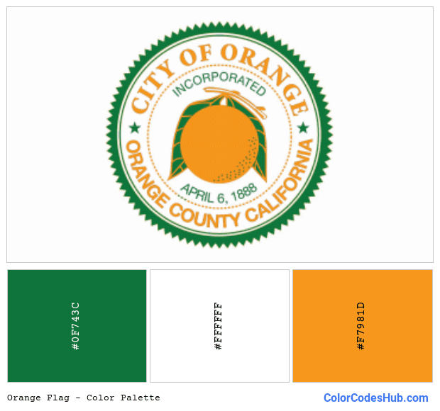 Orange flag color palette