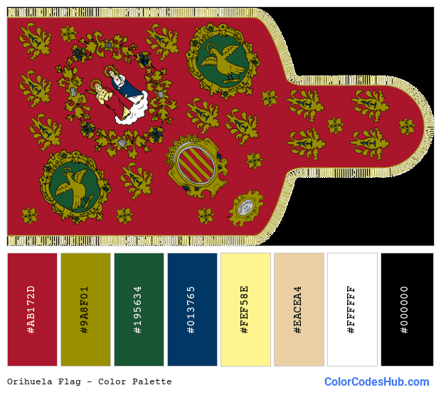 Orihuela flag color palette