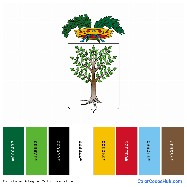 Oristano flag color palette