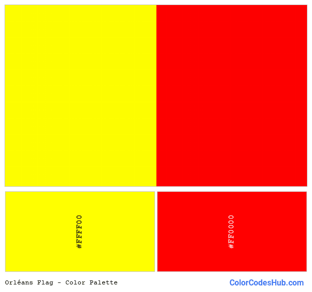 Orléans flag color palette