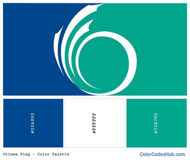 Ottawa flag color palette