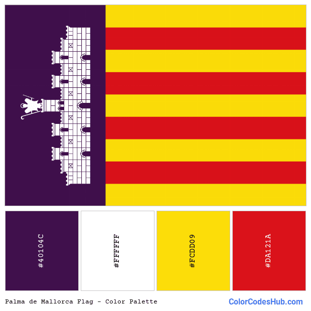 Palma de Mallorca flag color palette