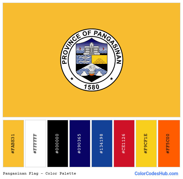 Pangasinan flag color palette