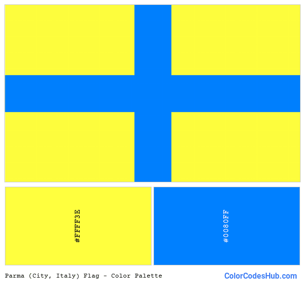 Parma (City, Italy) flag color palette