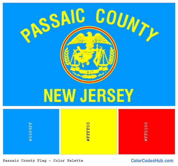 Passaic County flag color palette