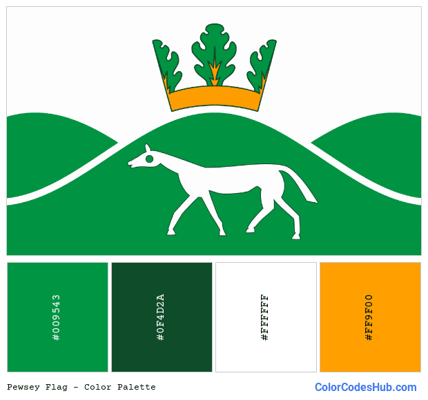 Pewsey flag color palette