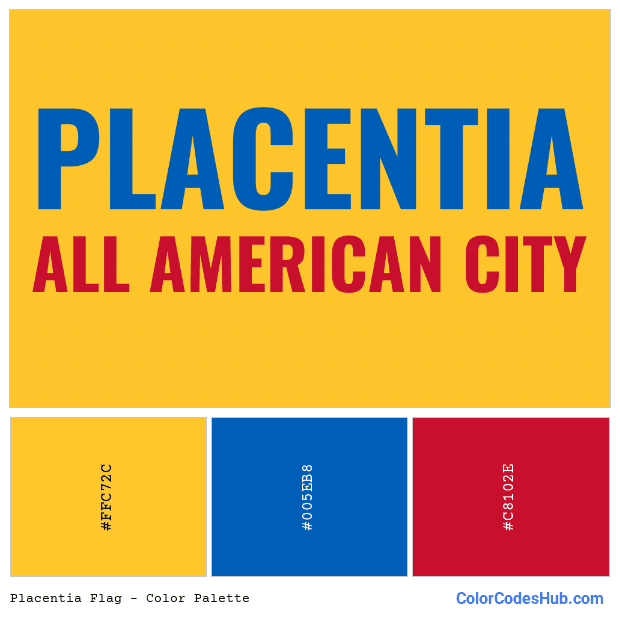 Placentia flag color palette
