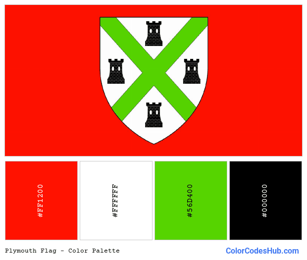 Plymouth flag color palette