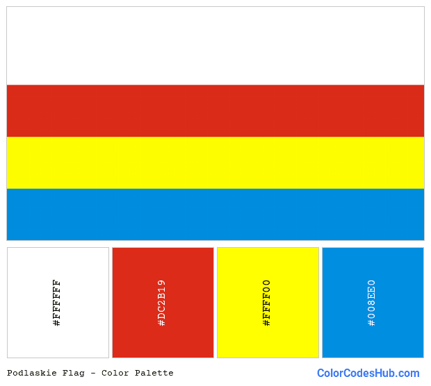 Podlaskie flag color palette