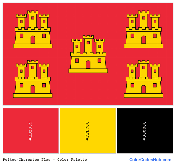 Poitou-Charentes flag color palette