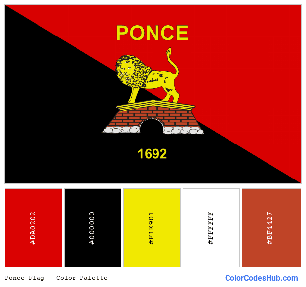 Ponce flag color palette