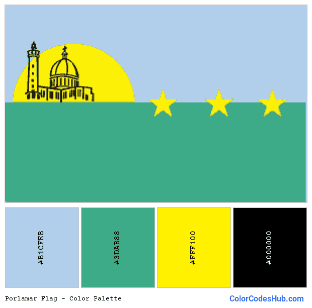 Porlamar flag color palette