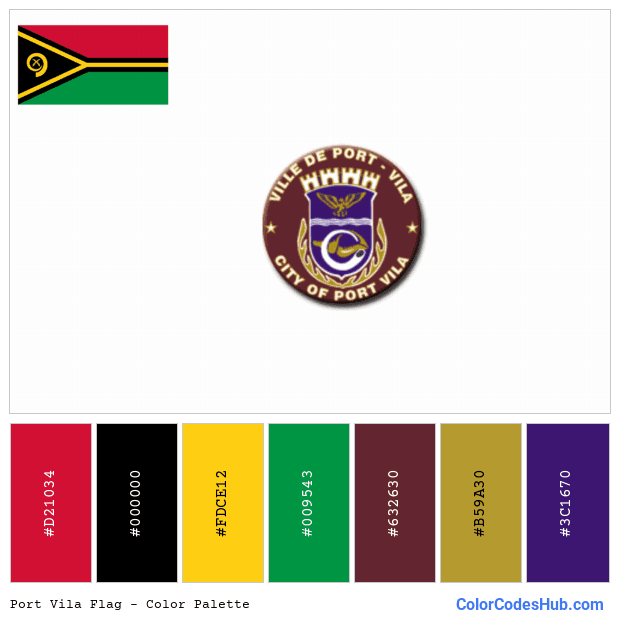 Port Vila flag color palette