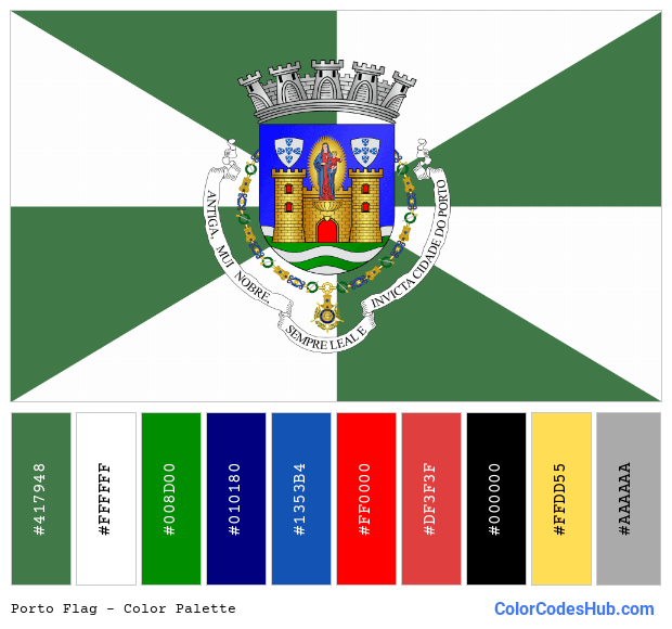 Porto flag color palette