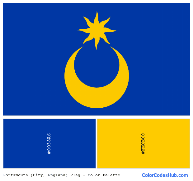 Portsmouth (City, England) flag color palette